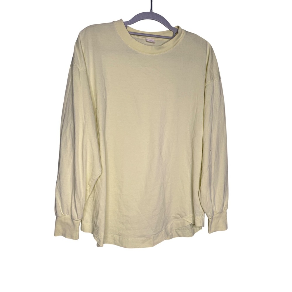 Wilfred Free Aritzia pale yellow long sleeve t-shirt oversized